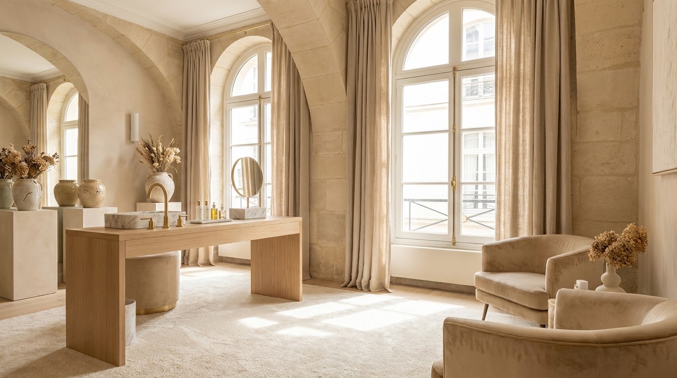 Intérieur luxueux du salon Boudoir Beauty